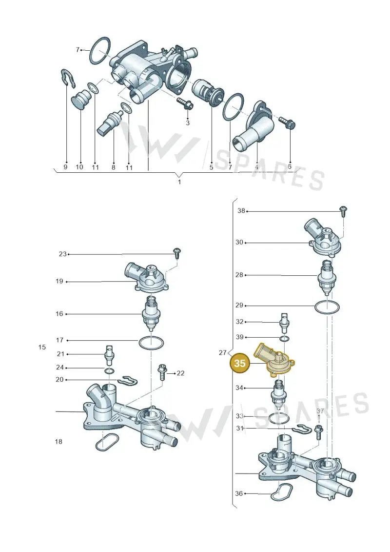03C121118C — Volkswagen POLO (2005-) diagram 253121750, position 35