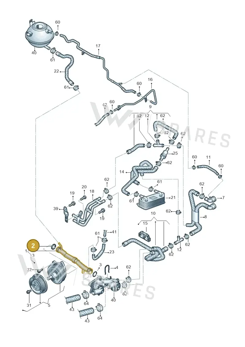 03C121665 — Volkswagen Jetta (2014-2017) diagram 625121160, position 2