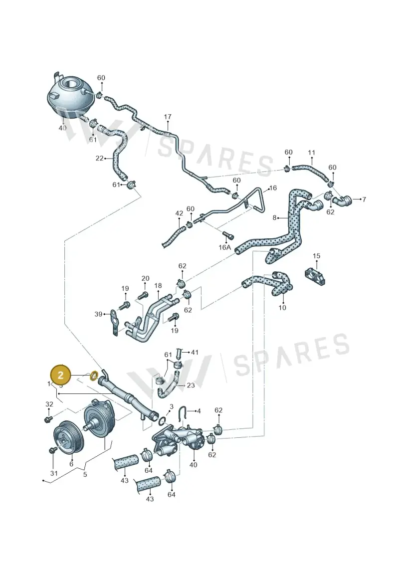 03C121665 — Volkswagen Beetle (2016-2019) diagram 712121150, position 2