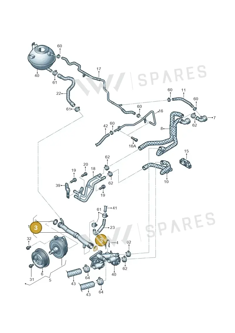 03C121666 — Volkswagen Beetle (2016-2019) diagram 712121150, position 3