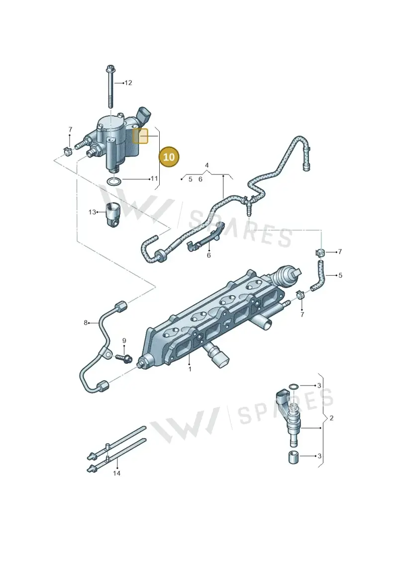 03C127025T — Volkswagen TIGUAN                 08> (2007-) diagram 634133500, position 10
