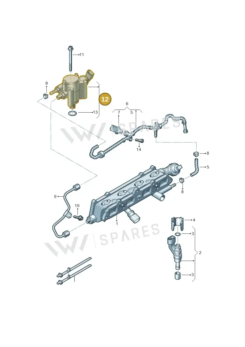 03C127025T — Volkswagen Jetta (2008-2011) diagram 420133530, position 12