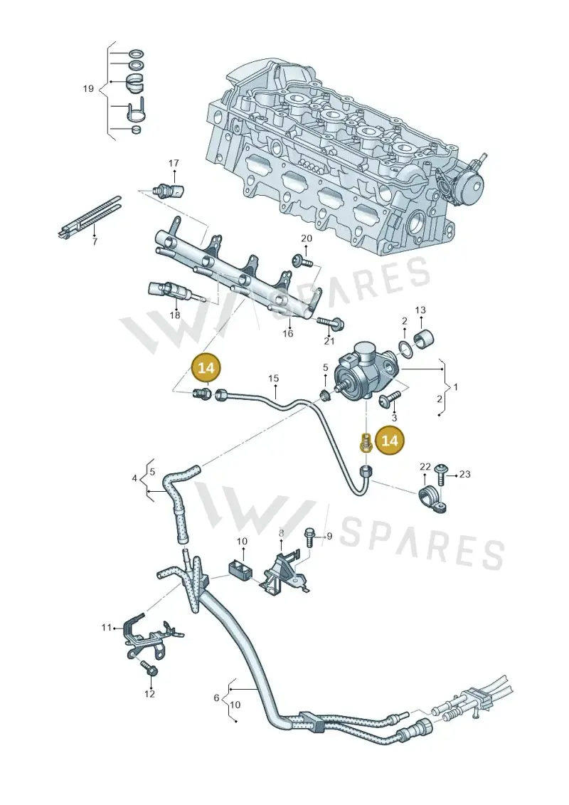03C127065C — Volkswagen Amarok twin cab (2016-2022) diagram 683133600, position 14