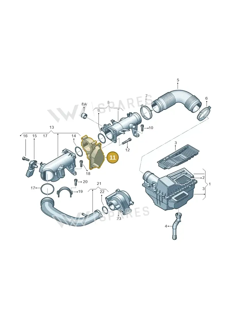 03C128063B — Volkswagen Beetle (2016-2019) diagram 649129150, position 11