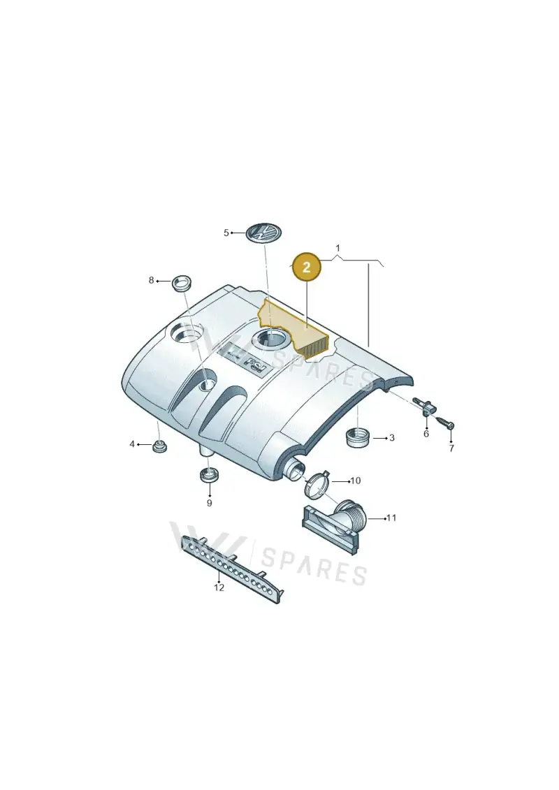 03C129620B — Volkswagen Passat estate (2008-2011) diagram 656129100, position 2