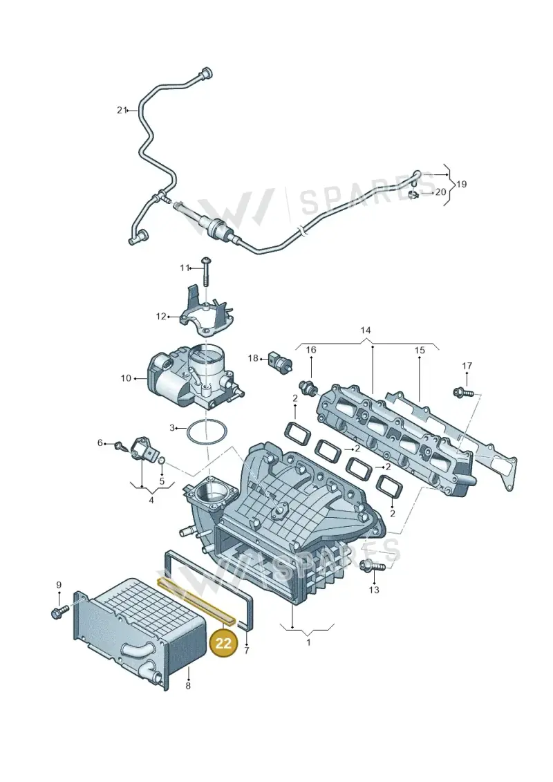 03C129717F — Volkswagen Jetta 1.6 (2014-2018) diagram 625133170, position 22