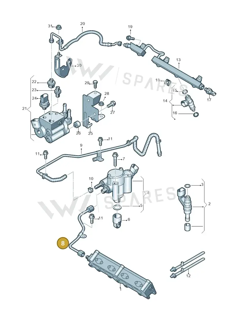 03C130241AS — Volkswagen Touran 2.0 (2010-2015) diagram 694133450, position 8