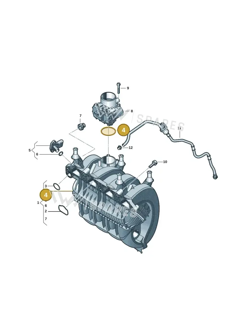 03C133073D — Volkswagen Caddy Maxi Kombi (2020-2024) diagram 2ka133060, position 4