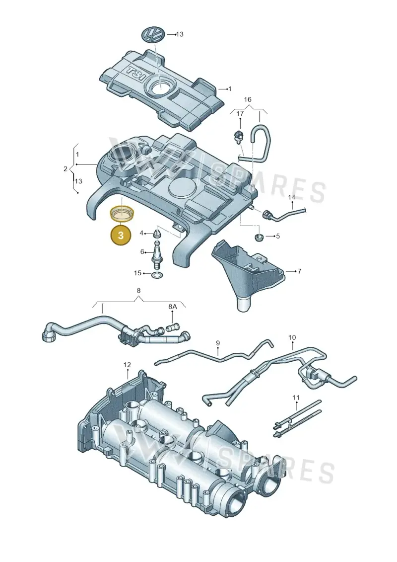 03C133287A — Volkswagen Beetle (2016-2019) diagram 474103780, position 3