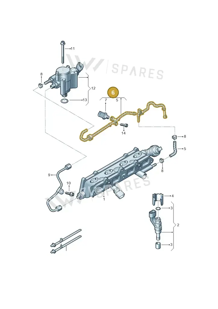 03C133723AG — Volkswagen Golf estate (2009-2013) diagram 420133530, position 6