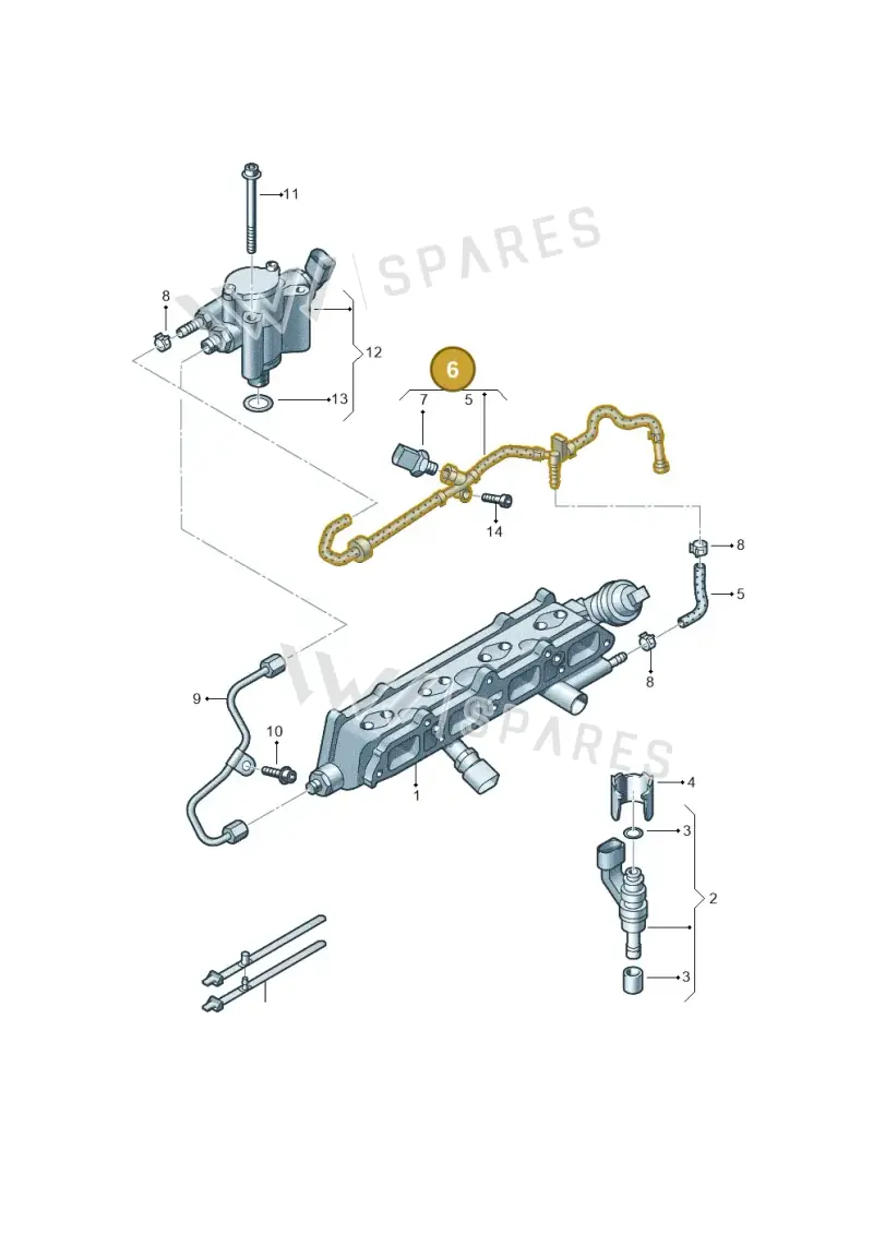 03C133723AG — Volkswagen Golf estate (2009-2013) diagram 420133530, position 6