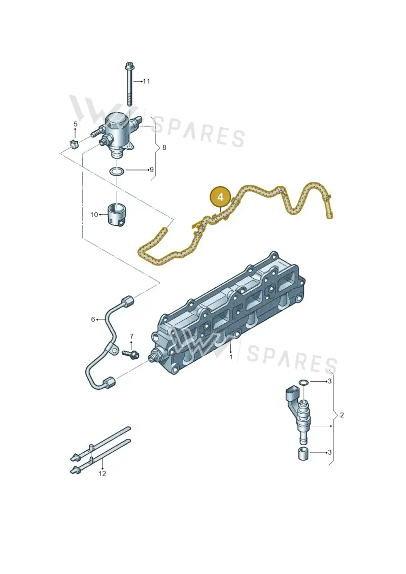 03C133723AP — Volkswagen Golf Plus 1.6 (2009-2011) diagram 649133530, position 4