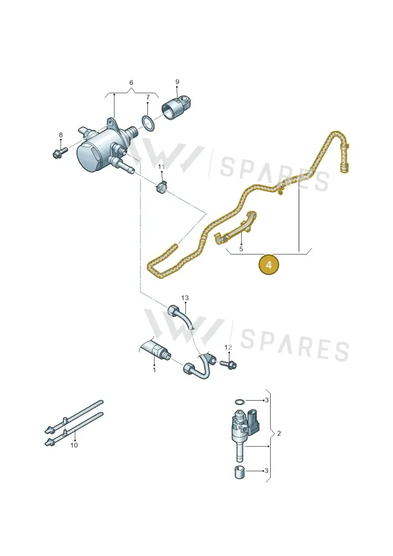 03C133723CH — Volkswagen Scirocco 2.0 (2014-2017) diagram 689133500, position 4