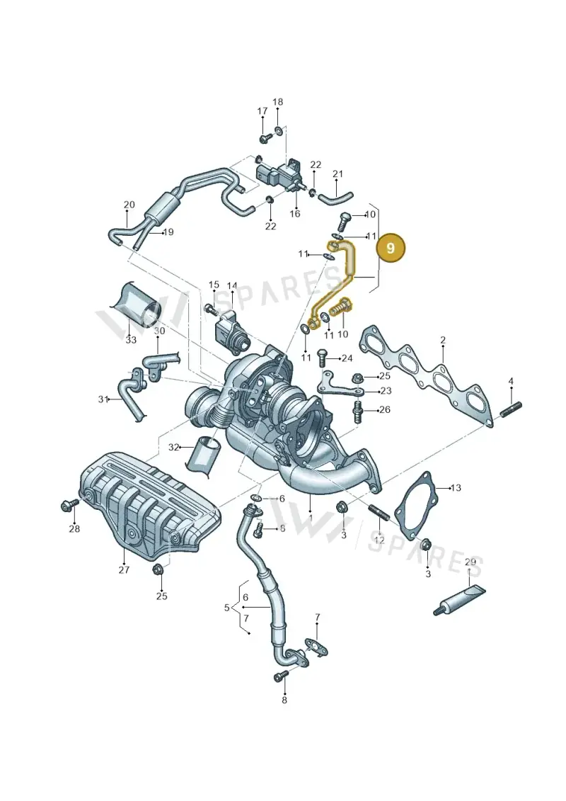 03C145140M — Volkswagen Beetle (2016-2019) diagram 789145510, position 9