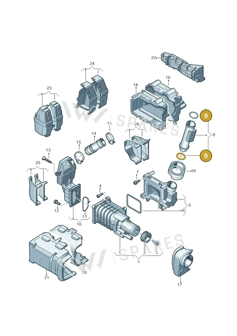 03C145288B — Volkswagen Beetle (2016-2019) diagram 634145520, position 9