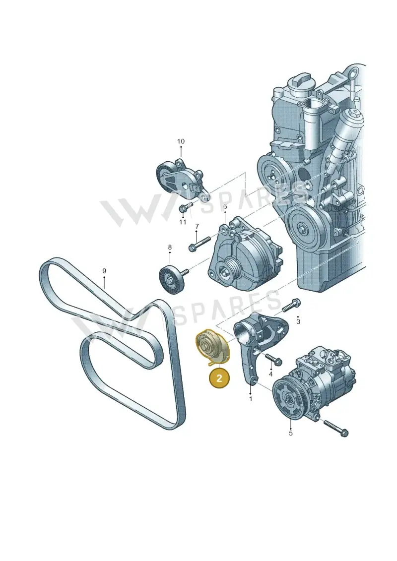 03C145299C — Volkswagen Jetta 1.6 (2014-2018) diagram 678903400, position 2
