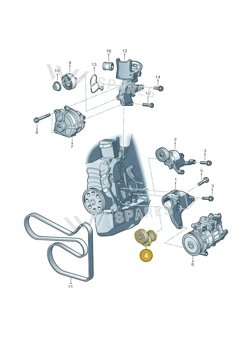 03C145299Q — Volkswagen Beetle (2016-2019) diagram 672903150, position 4