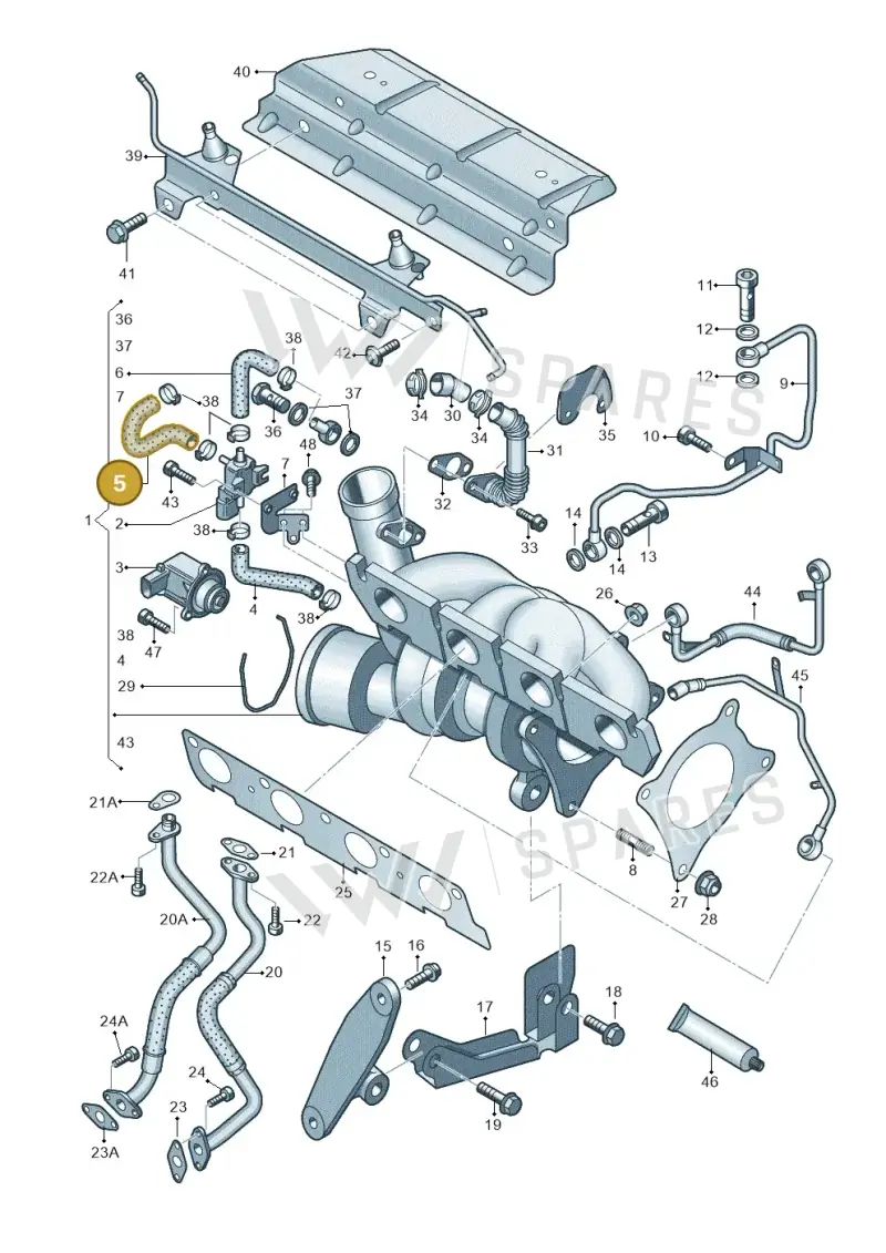 03C145718Q — Volkswagen Jetta (2008-2011) diagram 412145650, position 5