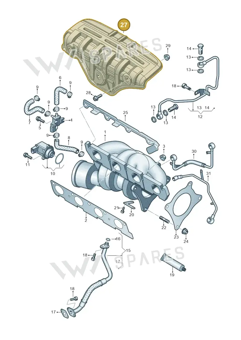 03C253041AM — Volkswagen Jetta 1.4 (2013-2015) diagram 634145500, position 27