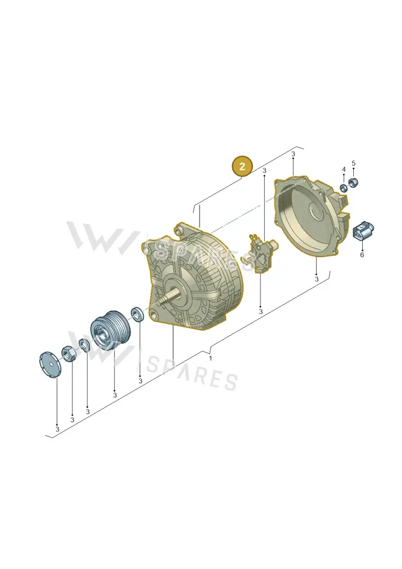 03C903023AX — Volkswagen Beetle (2016-2019) diagram 5h0903000, position 2