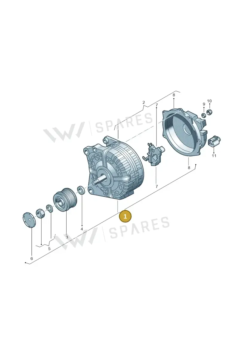 03C903024E — Volkswagen Polo (2012-2014) diagram 737903000, position 1