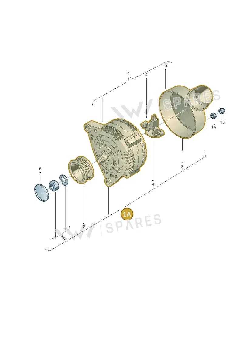 03C903025F — Volkswagen Golf estate (2009-2013) diagram 118903150, position 1A