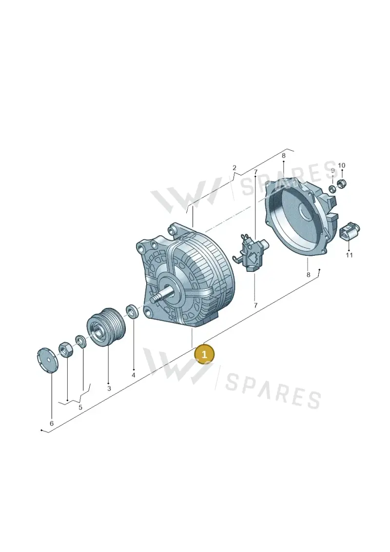 03C903025F — Volkswagen Polo (2012-2014) diagram 737903000, position 1