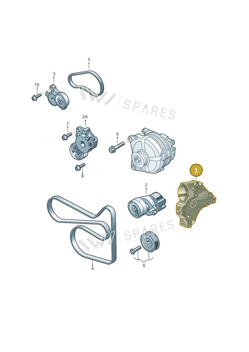 03C903143B — Volkswagen Golf estate (2009-2013) diagram 474903350, position 1