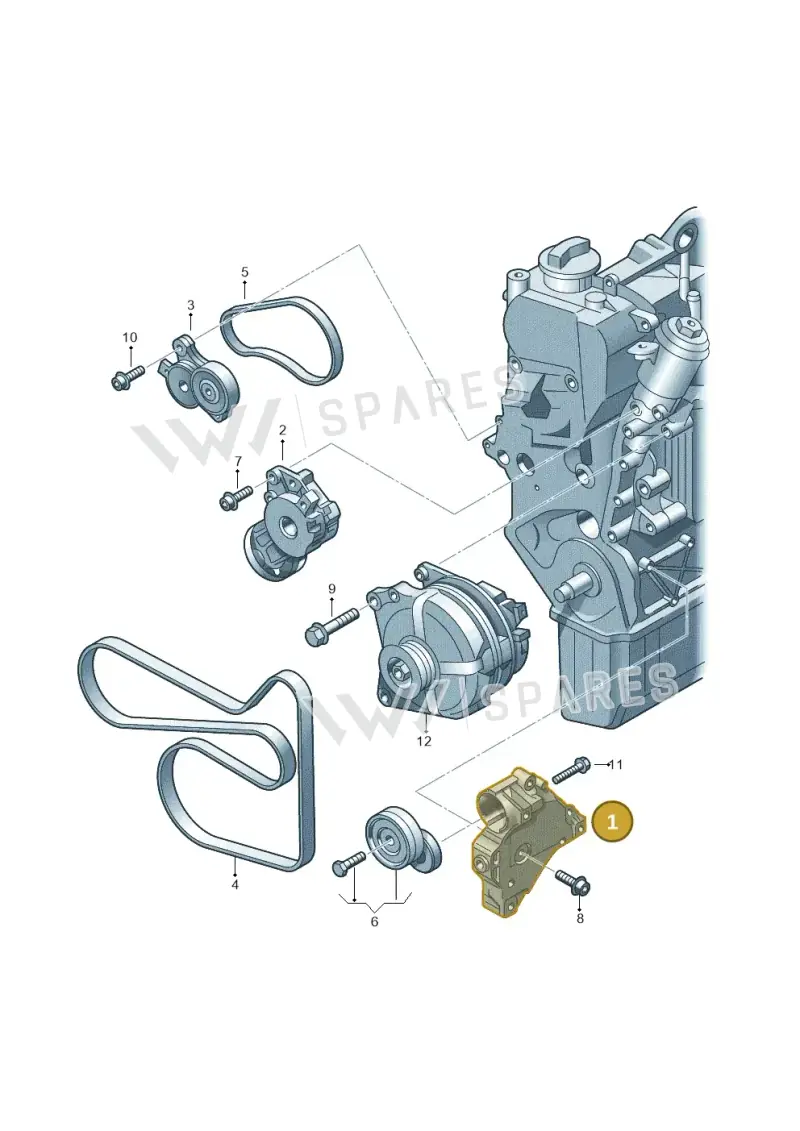 03C903143B — Volkswagen Passat CC (2011-2016) diagram 656903100, position 1