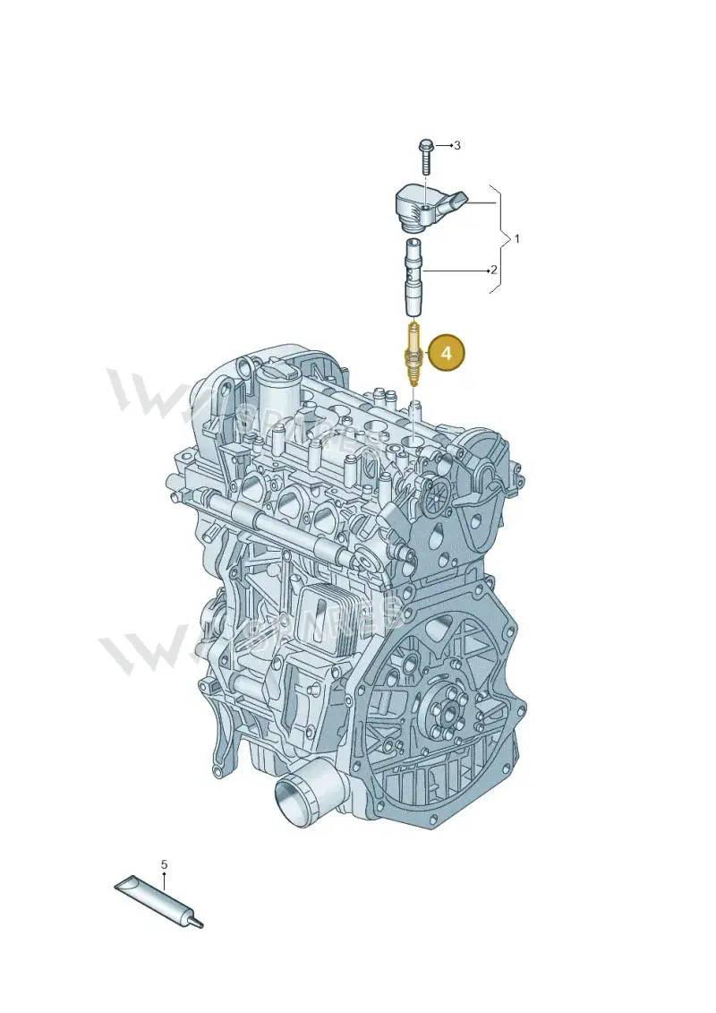03C905601B — Volkswagen Jetta 1.6 (2014-2018) diagram 827905000, position 4