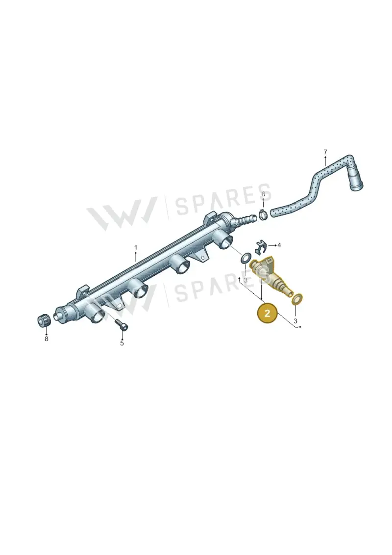 03C906031A — Volkswagen Jetta 1.6 (2014-2018) diagram 672133500, position 2