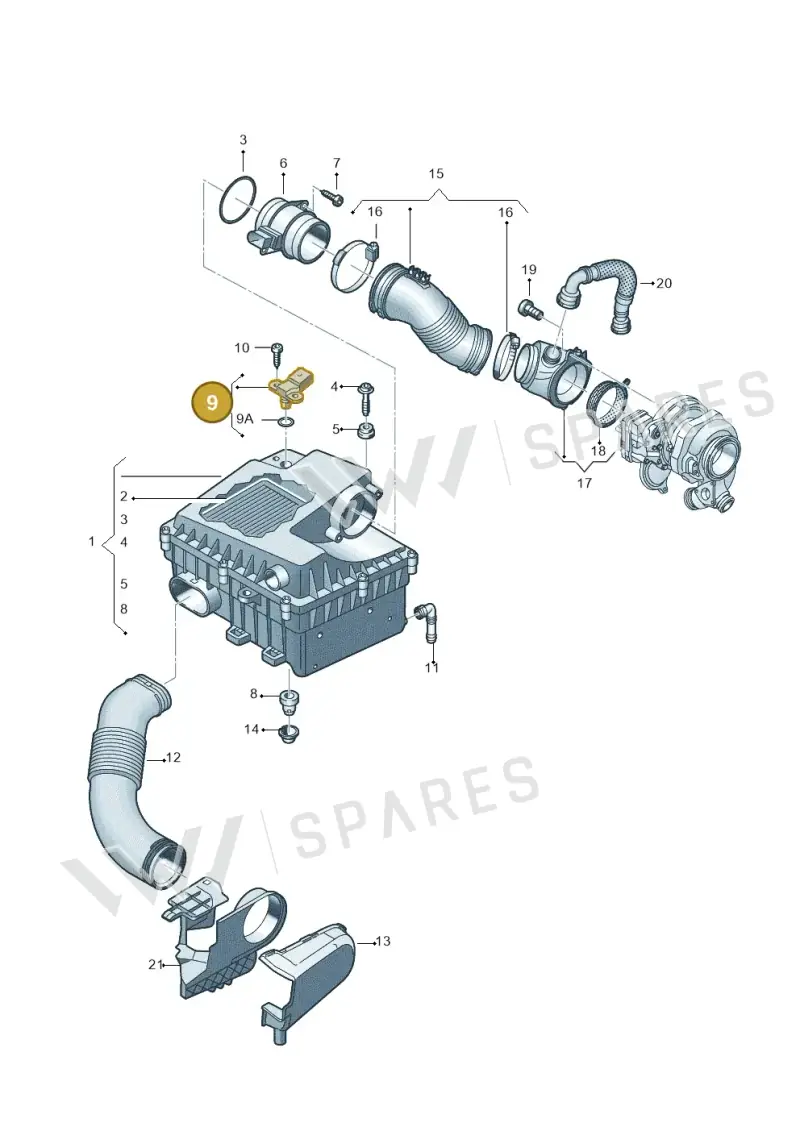 03C906051F — Volkswagen Amarok twin cab (2022-) diagram 894129100, position 9