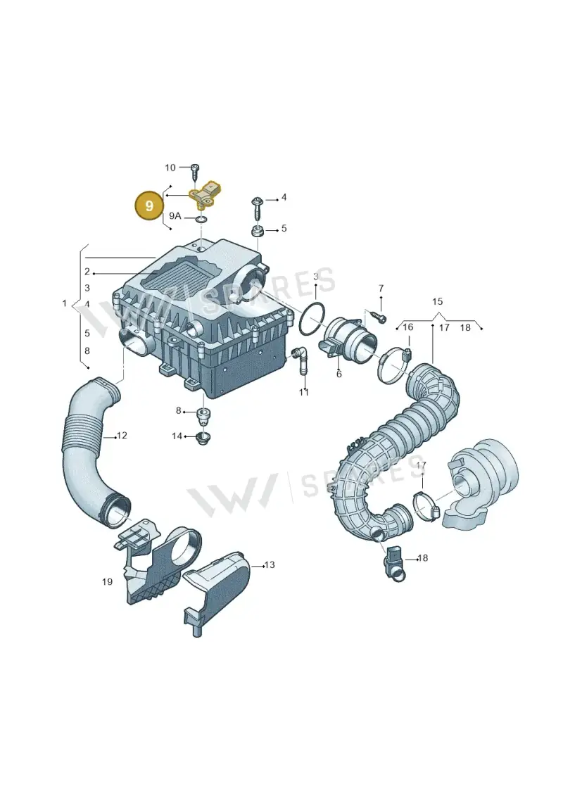 03C906051F — Volkswagen Amarok twin cab (2022-) diagram 894129000, position 9