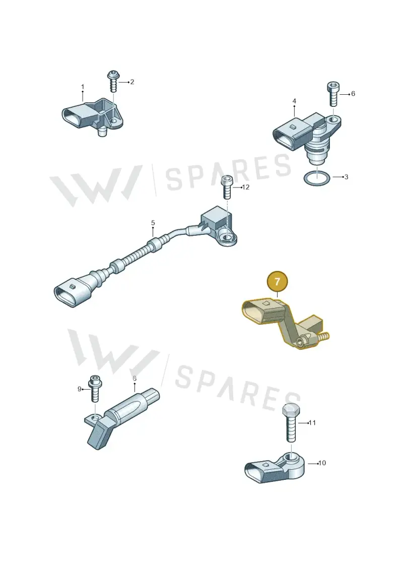 03C906433E — Volkswagen Beetle (2016-2019) diagram 672906000, position 7