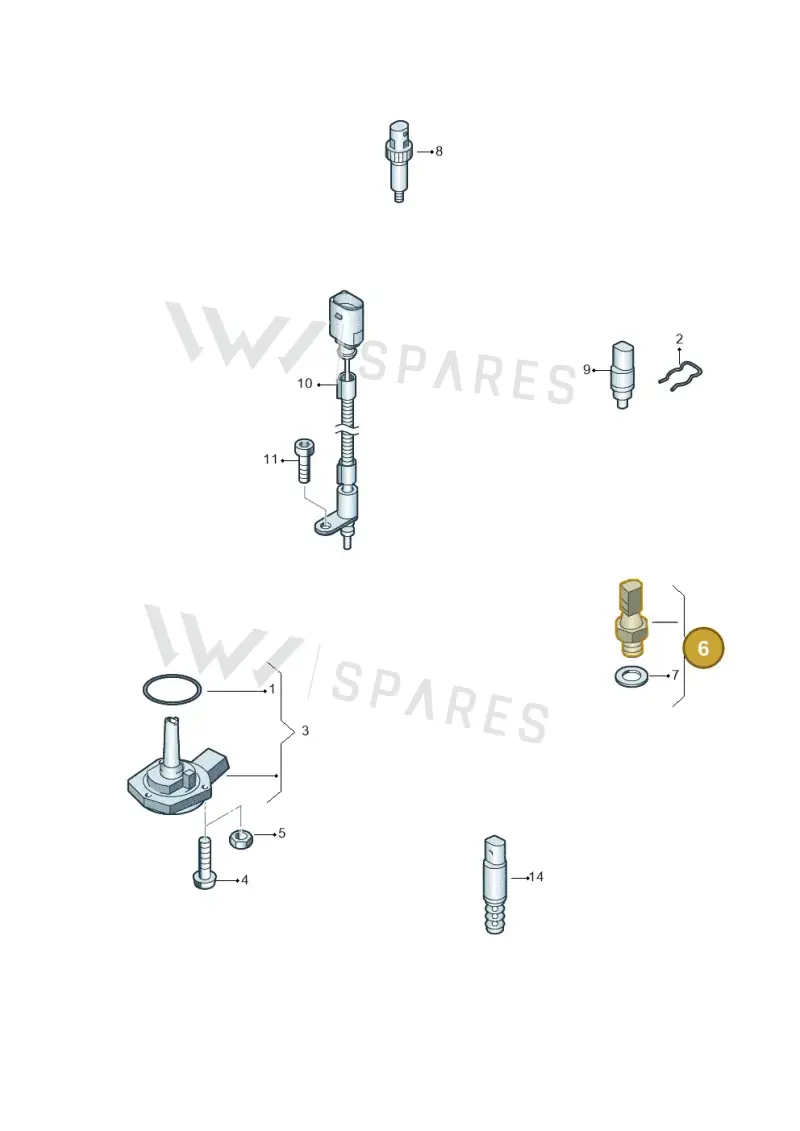03C919081 — Volkswagen Touareg BlueMotion (2014-2018) diagram 787919600, position 6