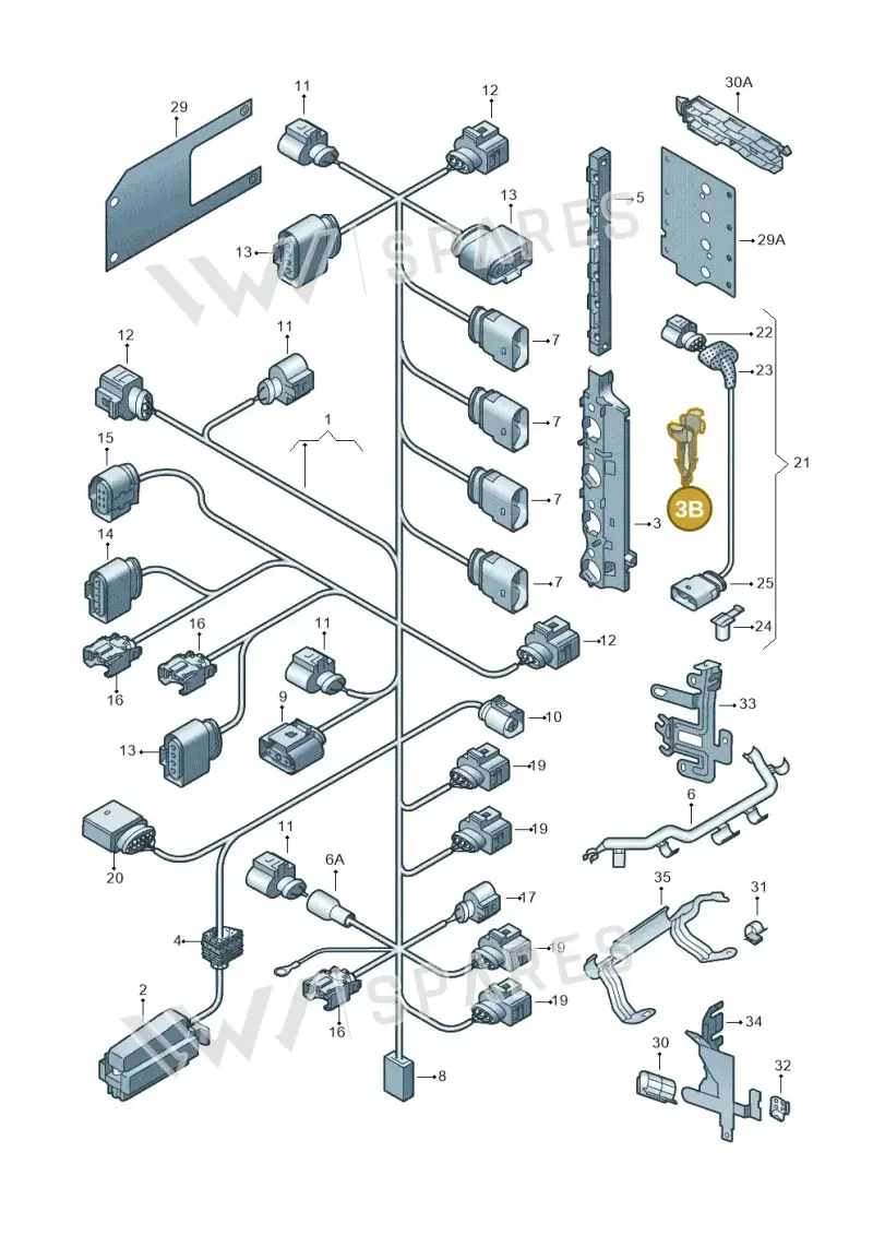 03C937073 — Volkswagen Golf Cabriolet (2011-2016) diagram 474971150, position 3B