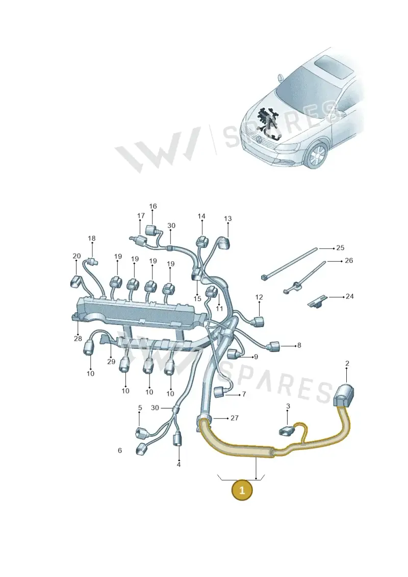 03C971627K — Volkswagen Jetta 1.6 (2014-2018) diagram 789971110, position 1