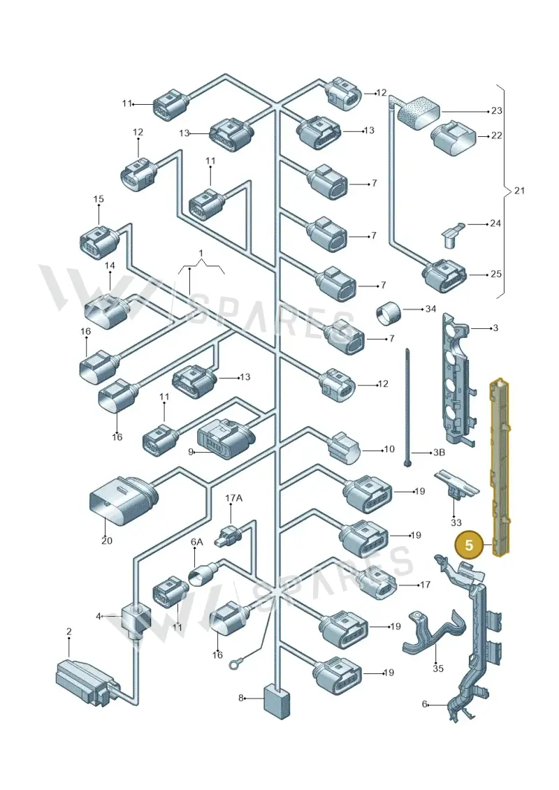 03C971824G — Volkswagen Jetta (2013-2014) diagram 775971110, position 5