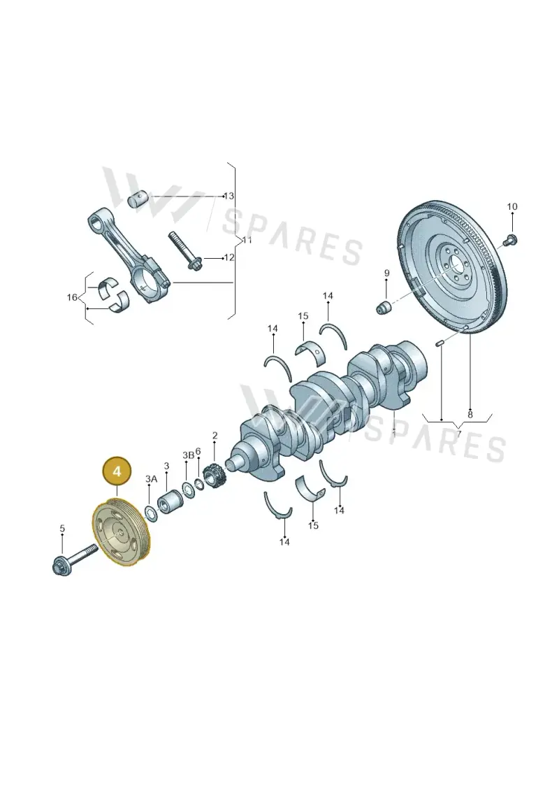 03D105255D — Volkswagen Beetle (2016-2019) diagram 775105200, position 4