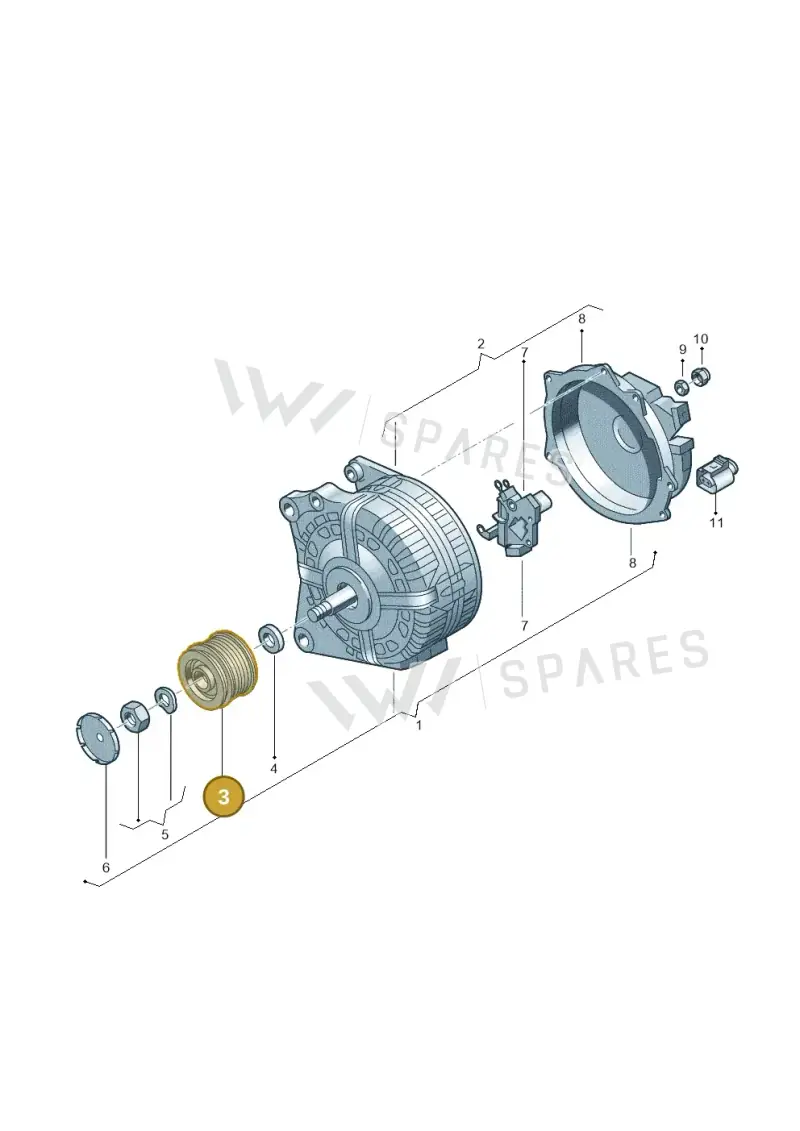 03D903119B — Volkswagen Polo (2012-2014) diagram 737903000, position 3