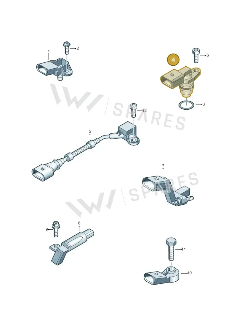 03D907601 — Volkswagen Polo (2009-2012) diagram 672906000, position 4