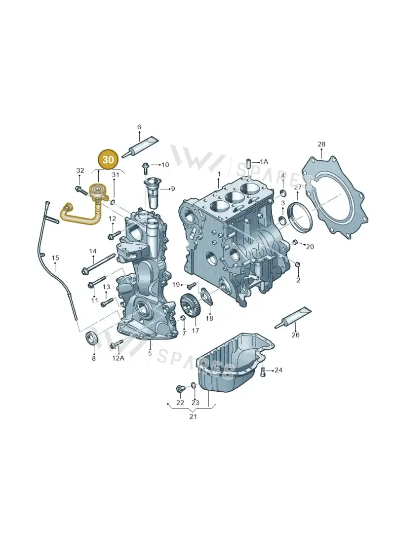03E103201C — Volkswagen Ameo 1,0 (2016-2020) diagram 883103050, position 30