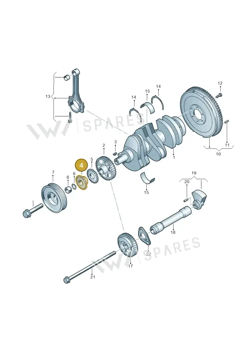 03E105209N — Volkswagen Polo (2012-2014) diagram 253105030, position 4