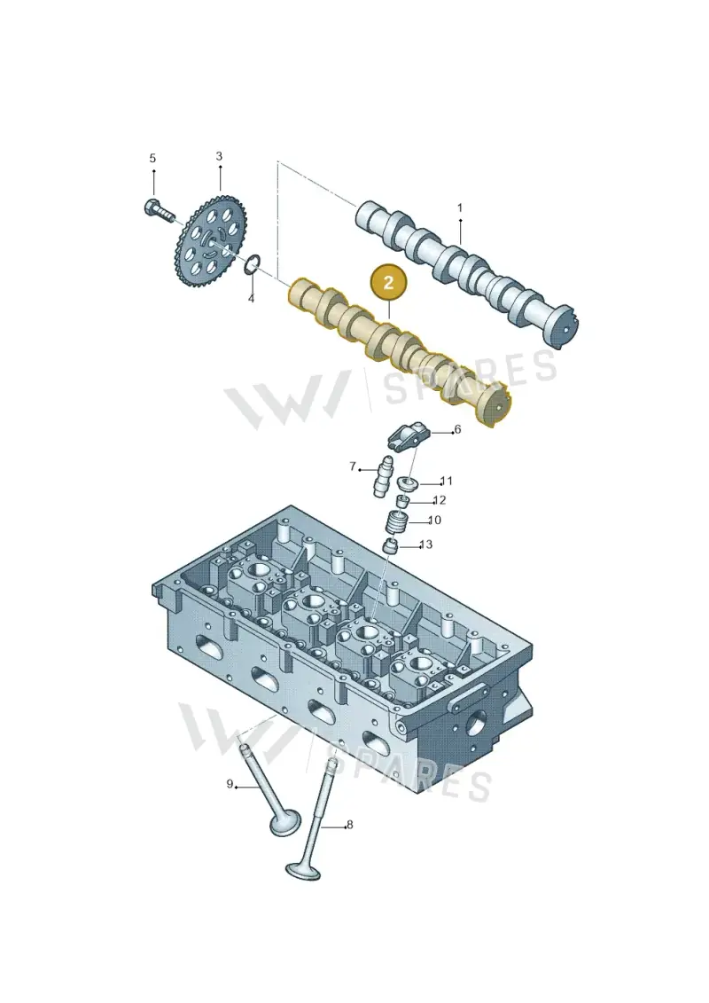 03E109101AA — Volkswagen Polo (2012-2014) diagram 253109050, position 2