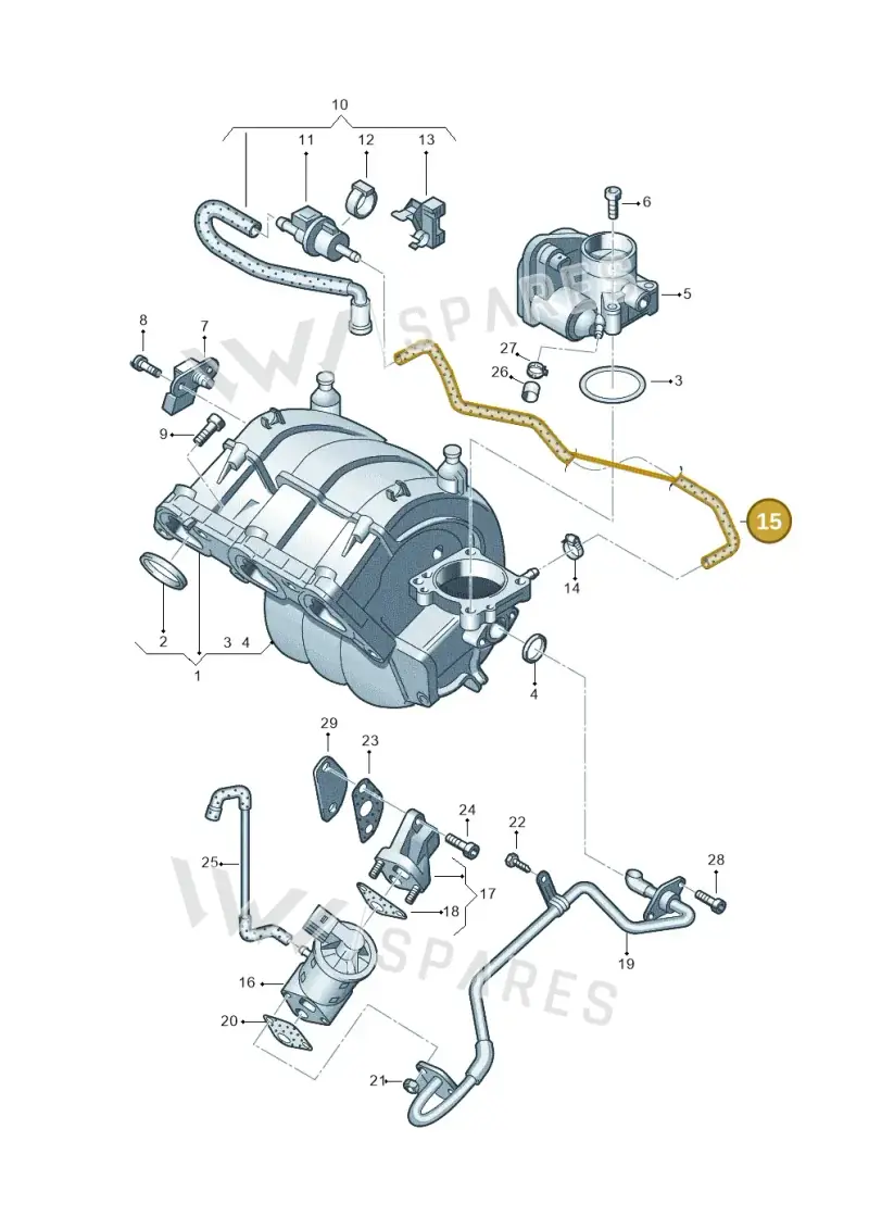 03E133518E — Volkswagen POLO (2005-) diagram 253133250, position 15