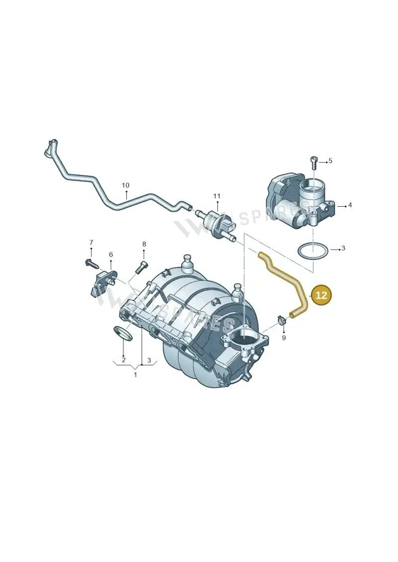03E133518E — Volkswagen Polo (2012-2014) diagram 672133250, position 12