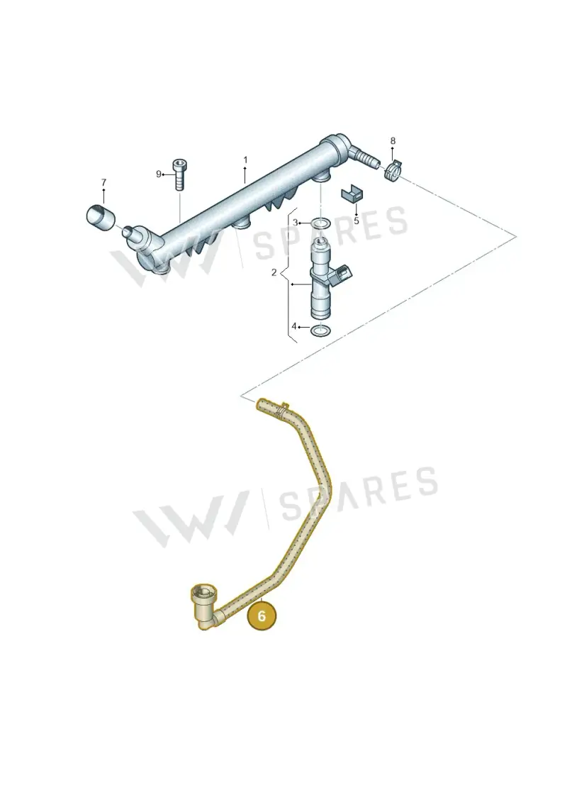 03E133723H — Volkswagen Polo (2012-2014) diagram 672133550, position 6