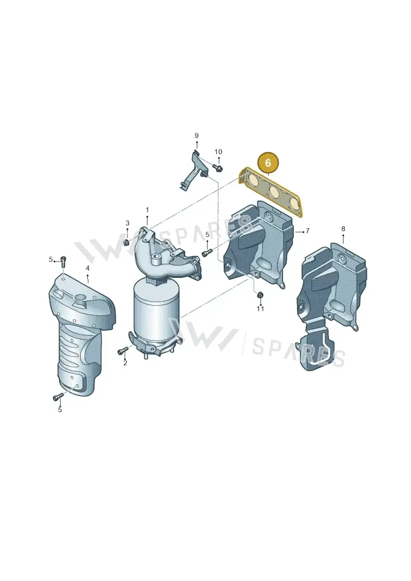 03E253039 — Volkswagen Polo (2009-2014) diagram 672253050, position 6