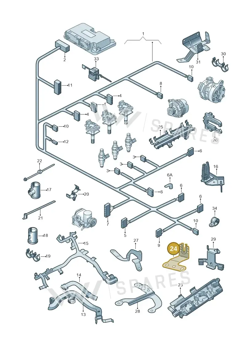 03E971501 — SEAT IBIZA                  06> (2005-) diagram 225971030, position 24