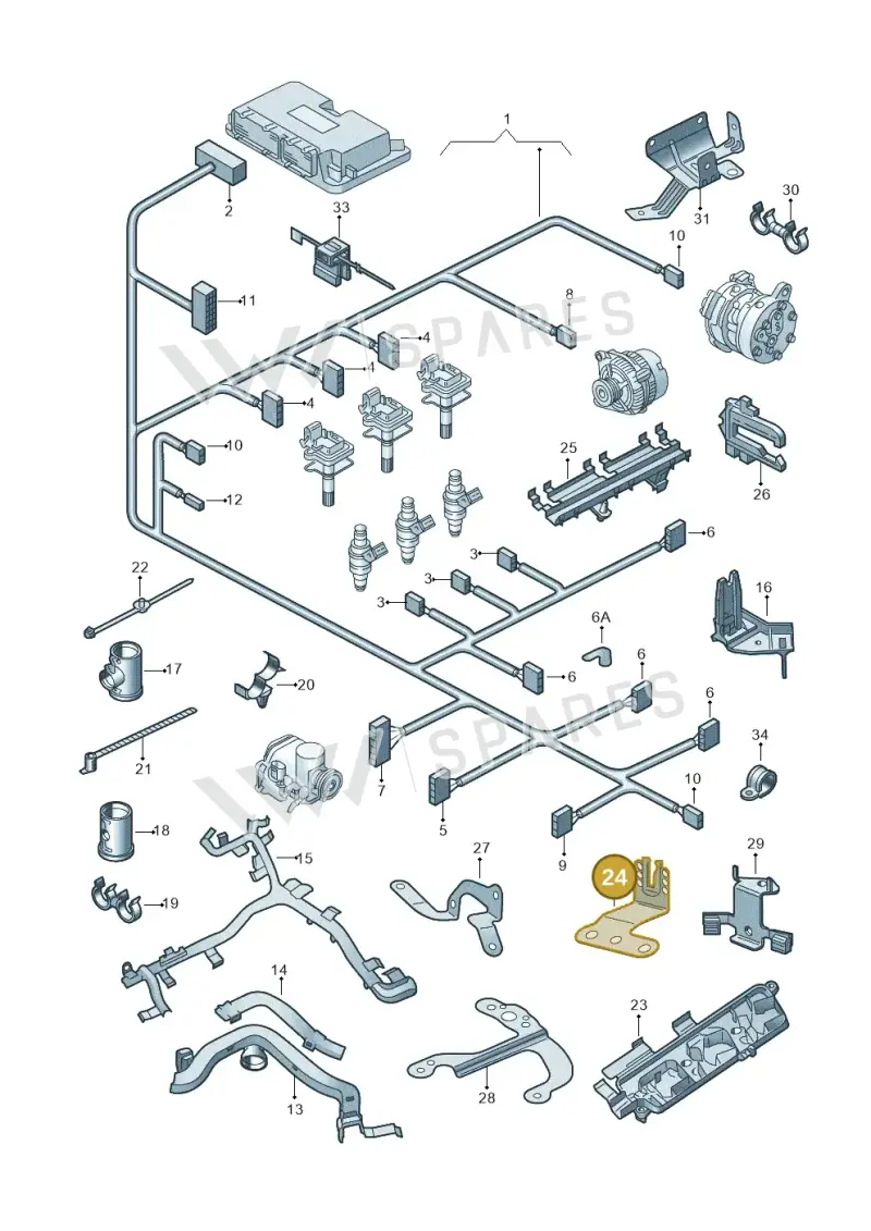 03E971501 — Skoda Rapid (2012-2022) diagram 225971030, position 24